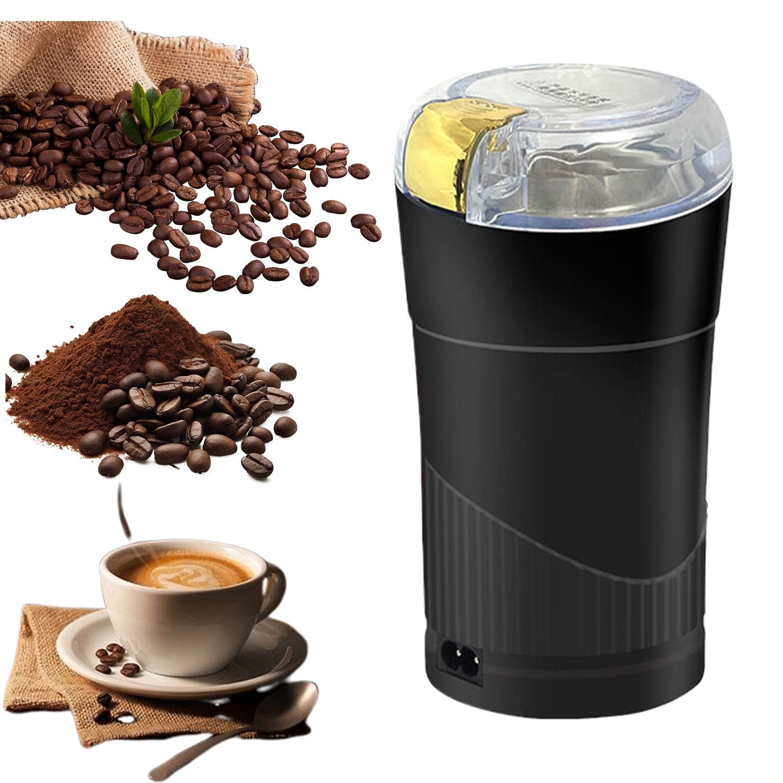 XKHAZA Coffee Grinder, Electric Coffee Grinder, Quiet Spice Grinder, One Touch Coffee Mill for Beans, Spices and More, with Clean Brush, Stainless Steel