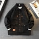 thumbnail image 3 of Abrigo vaquero para hombre, chaqueta vaquera para motocicleta, chaqueta vaquera para hombre, chaqueta de motociclista de manga ancha, abrigo de invierno de gran tamaño, precio económico, estilo corean, 3 of 5