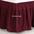 thumbnail image 2 of Unique Bargains 16" Drop Elastic Ruffles Brushed Bed Skirt Queen Burgundy, 2 of 8