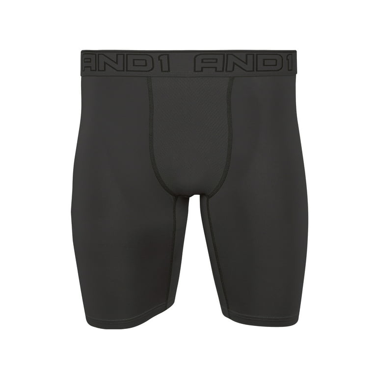 AND1 Men's Underwear – Long Leg Performance Compression Boxer