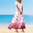 thumbnail image 1 of WILLBEST Vestido De Verano Para Mujer, Vestido Floral Holgado Con Cuello En V, Estilo Informal De Verano, Elegante Vestido De Playa Para Fiesta Y Uso Diario., 1 of 3