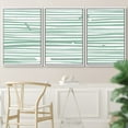 thumbnail image 2 of PixonSign Framed Wall Art Print Set Green Horizontal Line Array Abstract Shapes Illustrations Modern Art Chic Relax/Calm Multicolor Pastel for Living Room, Bedroom, Office - 24"x36"x3 White, 2 of 5