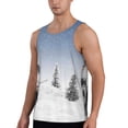 thumbnail image 2 of Gaeub Snowman And Christmas Tree Men's Athletic Tank Top, Workout Sleeveless Shirts, Running Tank Tops for Gym, Running, Training - X-Large, 2 of 9