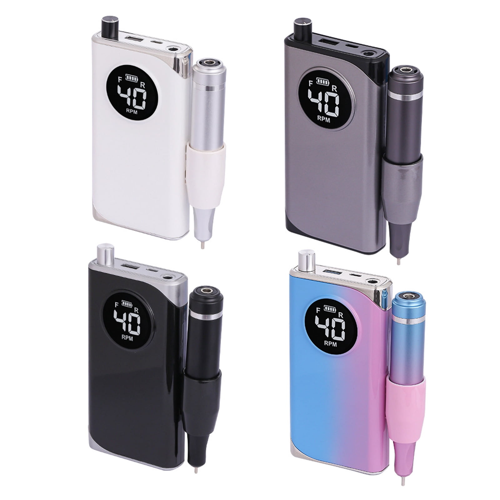 Portable Nails Drill 40000 RPM,Rechargeable Electric Nails File Machine E File for Acrylic Nails Gel Polishing Removing