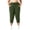 #01 Army Green 【Mix & Match: Stock Up on Your Favorite Colors】, variant on Women's Plus Size Solid Color Elastic Waist Sports Cropped Pants with Pockets, Soft Stretch Body Shaping Flattering Fit, Mid Waisted Tummy Control Lightweight | TruBelle,Brown 3XL