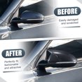 thumbnail image 2 of Unique Bargains Pair Car Rear View Mirror Cover Cap Overlay Black Carbon Fiber Pattern for Kia Forte Cerato K3 Guard Cap, 2 of 7