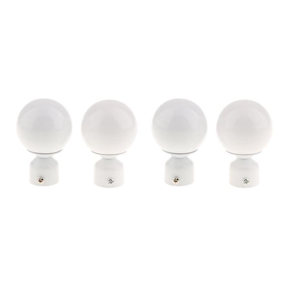Tapa de cortina Cateissary 2 uds extremos de barra de cortina 28 mm Blanco