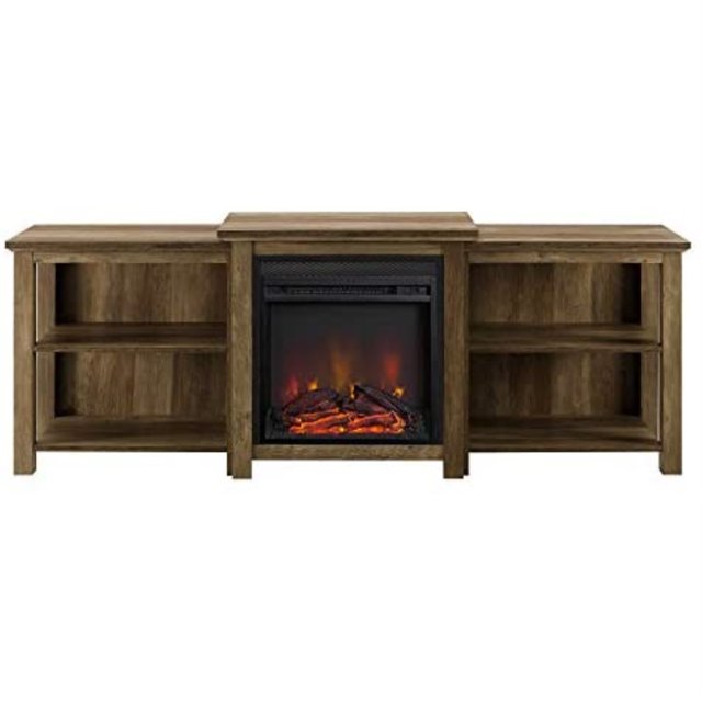 Walker Edison 70" Haut Étagé Étagère Cheminée TV Stand - Récupéré Grange Bois