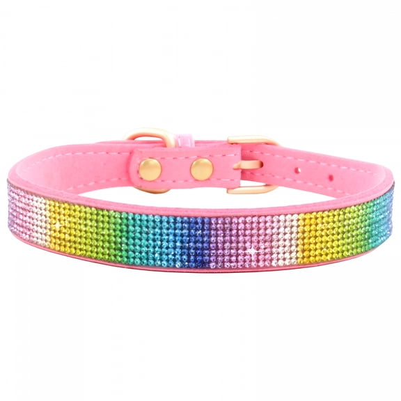 GASTROPOD Girl Dog Collar for Medium Dogs,Cute Sparkle Nylon,Pink Dog Collar for Large Small Dogs,Female Dog Collar with Quick Release Buckle,Pet Soft Collar
