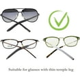 thumbnail image 5 of Silicone Glasses End Tip Grips, Anti-Slip Eyeglass Ear Sock Pieces Tube Sleeve, Silicone Elastic Comfort Eyeglasses Retainer For Thin Temples(6 Pairs,Black&White), 5 of 8