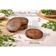 thumbnail image 2 of Teak Wood Natural Tree Bark Coaster Set of 5, 2 of 7