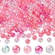 thumbnail image 1 of 1 caja de 500 cuentas redondas de 8 mm, color rosa chicle, brillantes, transparentes, acrílicas, sueltas, de plástico, con agujero., 1 of 9