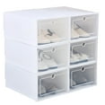 thumbnail image 2 of Langgg Flip Shoes Box Transparent Drawer Case Plastic Shoe Boxes Stackable Storage Case Organizer, 2 of 7