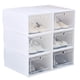thumbnail image 3 of Bewildely Caja de zapatos con tapa Caja de cajón transparente Cajas de zapatos de plástico Caja de almacenamiento apilable Organizador Almacenamiento y organización del hogar ápice, 3 of 6