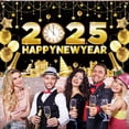 thumbnail image 3 of Banner de Feliz Año Nuevo 2025 Banner de fondo de Feliz Año Nuevo 2025 para decoraciones de fiestas de Nochevieja Accesorios de estudio fotográfico, 3 of 5