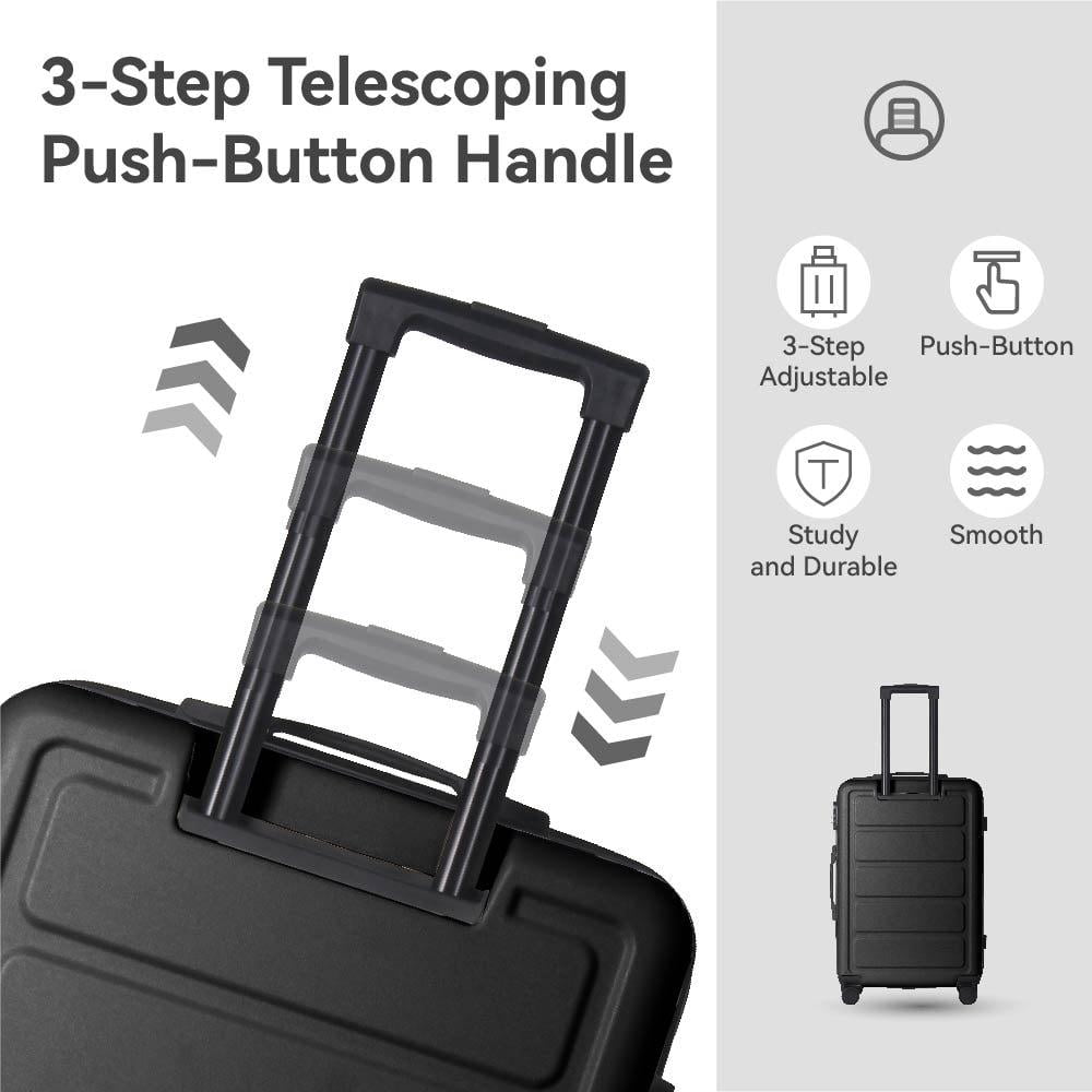 3-Piece ABS Hardshell Luggage Set, Lightweight Spinner Suitcase with Lock (20/24/28 inch)