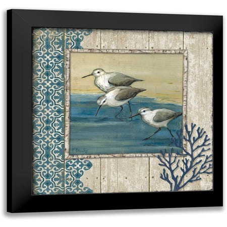 Brent, Paul 12x12 Black Modern Framed Museum Art Print Titled - Sandpiper Shore II
