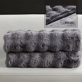 thumbnail image 2 of SAPHREAS Faux Fur Throw Blanket for Couch, Fluffy Fuzzy Bubble Blanket for Sofa Bed Living Room, Grey Decor Soft Cozy Gifts for Women Men, 50x60&acirc; Gray, 2 of 9