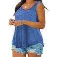 thumbnail image 7 of Ltctricy Women's Plus Size Tank Tops Summer Casual Scoop Neck Solid Color Sleeveless T-Shirts Loose Tunic Blouses Fashion Cami Tees, 7 of 7