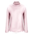 thumbnail image 5 of Womens Plus Size Undershirts Casual Oversized Mock Neck Comfortable Stretch Long Sleeve Base Layer, 5 of 5