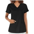 thumbnail image 2 of TAIAOJING Women Scrubs Tops Short Sleeve V-Neck Pocket Care Workers T-Shirt Tops, 2 of 7