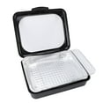 thumbnail image 1 of Foil Carrying Tray, Easy To Clean Stackable Multifunction Insulated Portable Aluminum Foil Pans with Removable Lid for Hot or Cold Food, 1 of 7