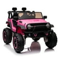 thumbnail image 4 of VIBESPARK 24V 7AH Ride on Toys, 4WD Ride on Cars with Remote Control, 2-Seater Powered Ride on Electric Truck Car for Kids w/ Bluetooth, MP3, LED Lights, 3-Point Seat Belts, Spring Suspension, Pink, 4 of 8
