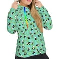 thumbnail image 5 of Yiaed Alphabet And Panda Print Womens Casual Hoodies Crew Neck Long Sleeve Sweatshirts With Pocket Pullover Tops Women's Hooded Sweatshirt-X-Large, 5 of 5