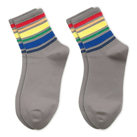 

Rovga Winter New Unisex Cotton Rainbow Striped Socks Xmas Fashion Warm Chrismas Casual Socks