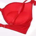 thumbnail image 6 of URMAGIC Women's 3/4 Cup Push Up Front Closure Stripe Bra Smooth Bralette Brassiere, 6 of 7