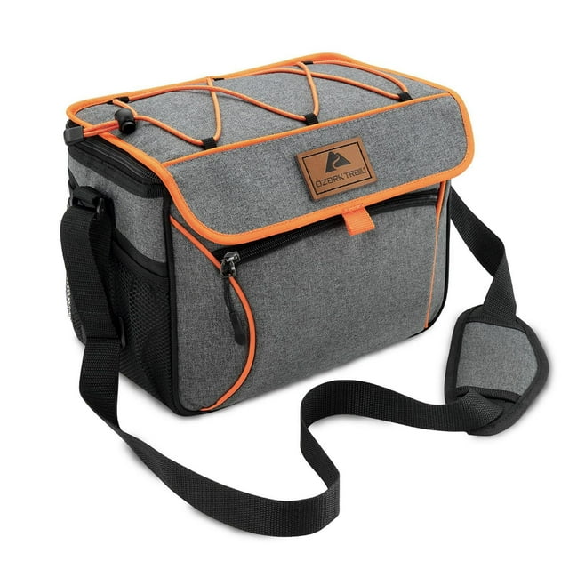 Ozark Trail 24 Can Collapsible Cooler ,Grey Color, Great for Work, Camping, Picnics or Pool, 8.37 Quart.