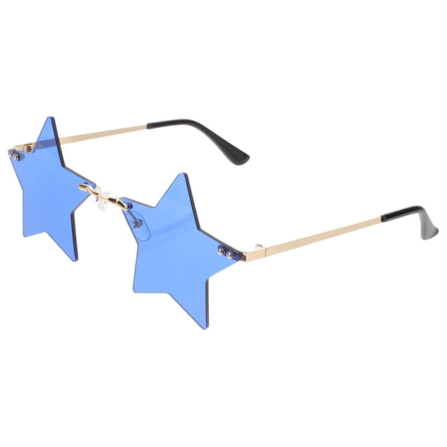 Miangastore 1 Pair Star Shaped Eyeglasses Rimless Sunglasses Party Eyeglasses Photo Props