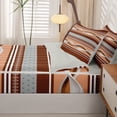 thumbnail image 5 of Homewish Orange Abstract Swirl Zipper Twin Comforter Sets with Fitted Sheet and 2 Pillowcases,Aesthetic Art Zipper Bedding Set,Light Gray Reversible,4pcs, 5 of 8