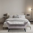 thumbnail image 4 of Foredo Velvet Upholstered Accent Bench with Arms, Gray, 4 of 8