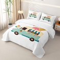 thumbnail image 3 of Catabedysis Summer Fun Bed Spread Queen,Ice Cream Truck Print Queen Coverlet Set For Boys,Multicolor,3 Pieces, 3 of 7