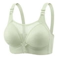 thumbnail image 2 of HVOBTTY Womens Basic Bras, Bras for Women, Women's Plus Size Thin without Underwire Bra Gathered and Comfortable Bra Green, 40, 2 of 4