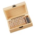 thumbnail image 3 of serony 36PCS RUBBER LETTER STAMP ALPHABET Stamps Symbol Stamp WOODEN Rubber Number Symbol Stamp Rubber Stamps BOX SET Upright Letters, 3 of 7