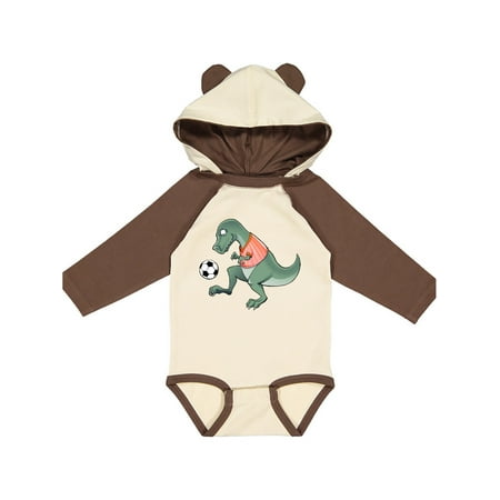 

Inktastic Soccer Dinosaur Gift Baby Boy or Baby Girl Long Sleeve Bodysuit