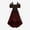Wine, variant on GaThRRgYP Women's Dark Gothic Party Dress,Women Plus Size Cold Shoulder Sleeve Lace Up Halloween Dress Long Dress Wine S