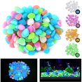 thumbnail image 4 of Darzheoy Glow in The Dark Rocks, 100pcs Garden Pebbles Rocks Indoor Outdoor Decor Luminous Stone for Walkways Driveway Yard Grass Fish Tank Halloween Decoration Large Bag, 4 of 5