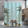 thumbnail image 2 of 1 cortina de ducha, planta, elefante, árbol, cortina de baño, antimoho, tela de poliéster impermeable, cortina de baño, 180x180cm JAMW Sencillez, 2 of 5