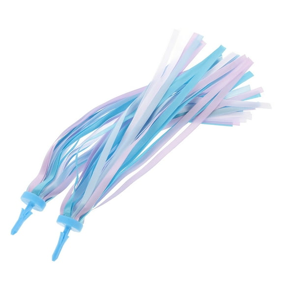 HOOWIFFY Kids Handlebar Streamers Tassels Ribbons for Riding, 1 Pair, Colorful Bike Accessories