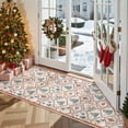 thumbnail image 4 of Moynesa Christmas 2'x6' Runner Rugs for Hallway, Washable Beige Kitchen Rug Carpet Runner, Non-Slip Low Pile Soft Winter Moroccan Holiday Xmas Decor Modern Mat for Entrance Bedroom Laundry, 4 of 11