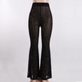 thumbnail image 1 of Pantalones casuales de estilo europeo y americano con perspectiva de malla ligera y realces para mujer, 1 of 6