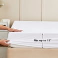 thumbnail image 5 of White Mattress Protector Waterproof Bed Cover Queen Size Mattress Pad Cover 12'' Deep Pocket Fitted Sheet, 5 of 7