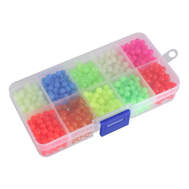 1 Juego de cuentas de pesca de plástico luminoso Premium, antienredos, aparejo de pesca multicolor, cuentas, accesorios para señuelos