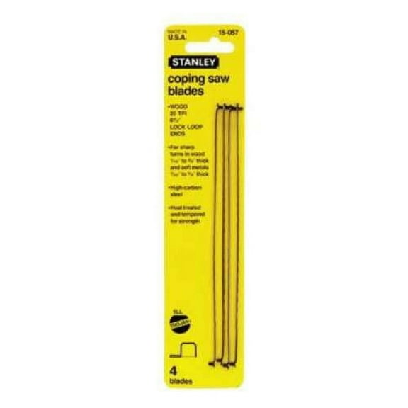 STANLEY 15-061 6-1/2-Inch 4-Pack Coping Saw Blades