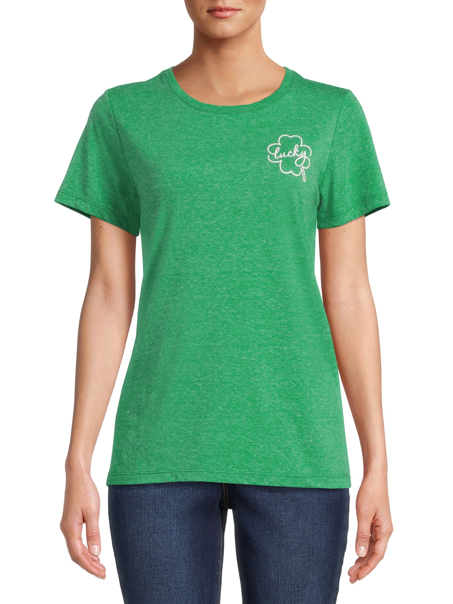 Way to Celebrate Women's Lucky Graphic T-Shirt
