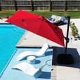 thumbnail image 6 of PURPLE LEAF 8'x8' Offset Cantilever Umbrella with 360° Rotation 7' High Outdoor Patio Umbrella with Weighted Base for Poolside, Deck, Garden Terra, 6 of 8