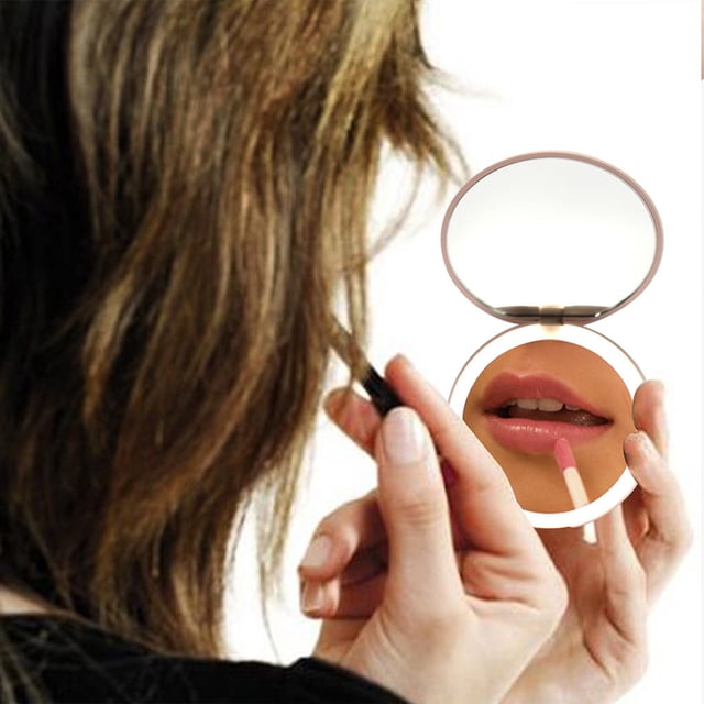 Espejo de maquillaje LED BuyWeek Aumento 10x Portátil Compacto